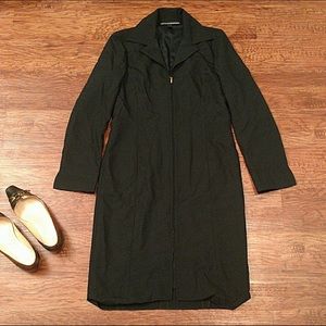 Ellen Tracy Black Collared Suit Dress